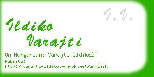 ildiko varajti business card